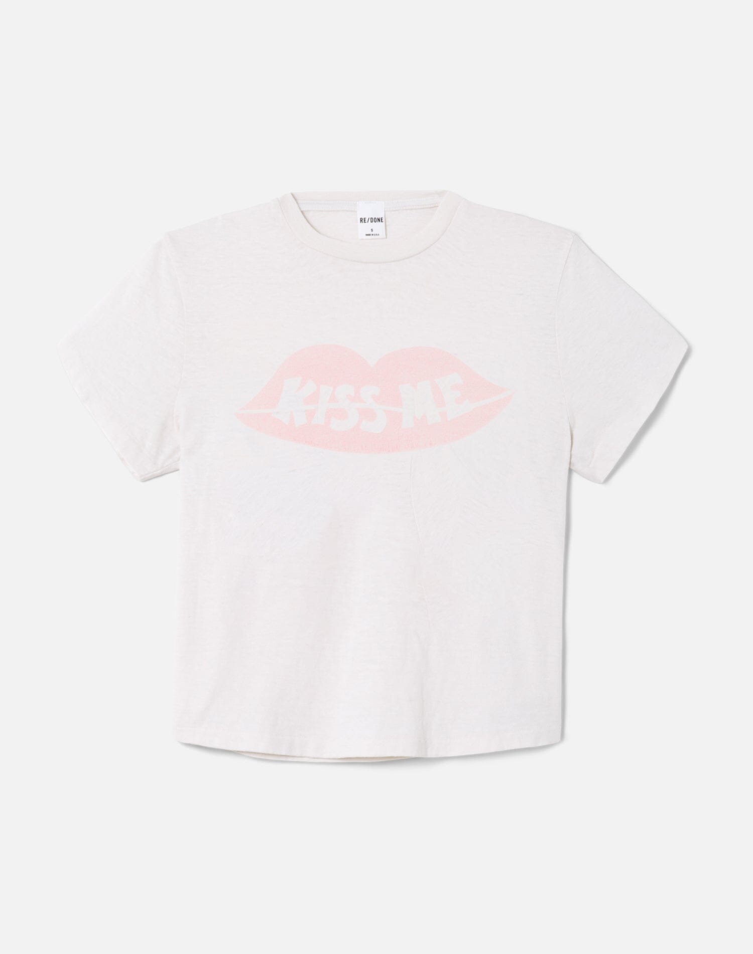 50's Boxy Tee Kiss Me-Tee Shirts-Uniquities
