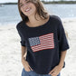 Flag Short Sleeve Sweater-Sweaters-Uniquities