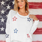 Star Embroidered Crew-Sweaters-Uniquities