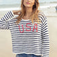 USA Stripe Crew-Sweaters-Uniquities