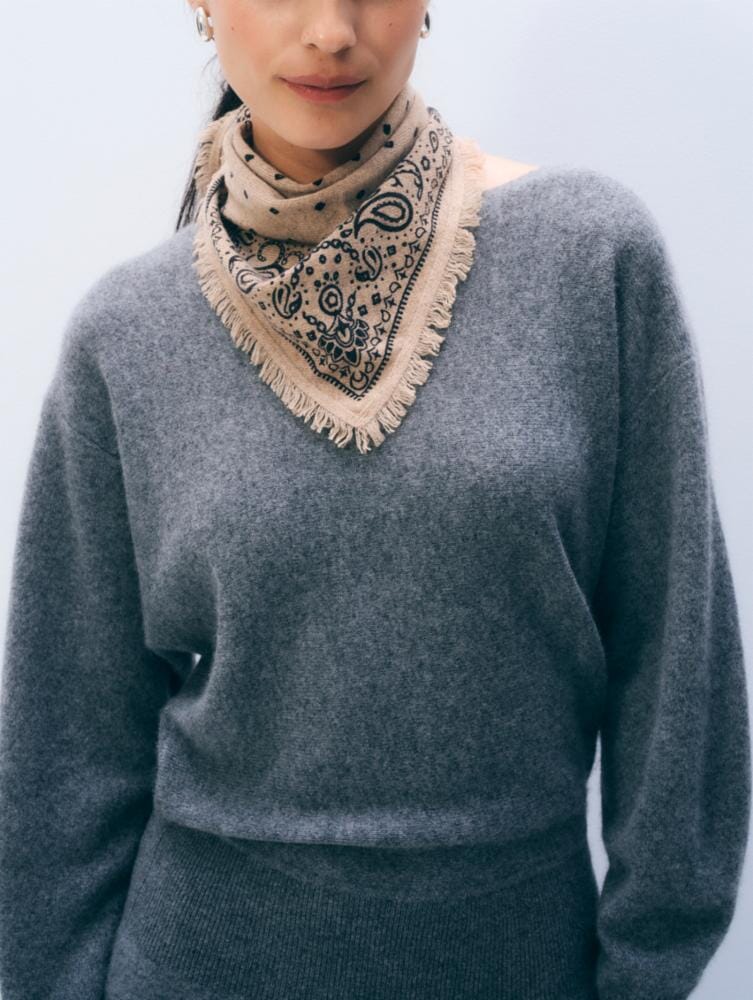 Cashmere Printed Bandana by White + Warren - Image 2