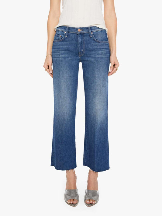 Mid Rise Rambler Flood Fray-Denim-Uniquities