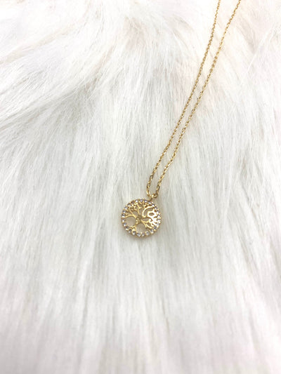 Diamond Tree Necklace-HOS Accessories-Uniquities