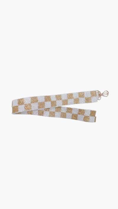 Checkered Gold/White Strap-Accessories-Uniquities