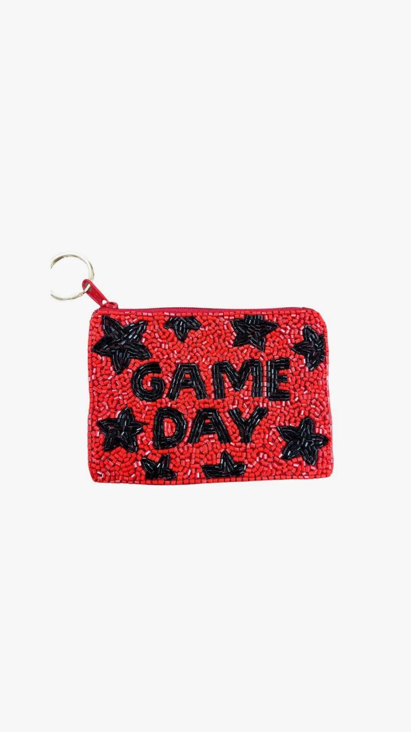 Red/Black Game Day Keychain Pouch-Accessories-Uniquities