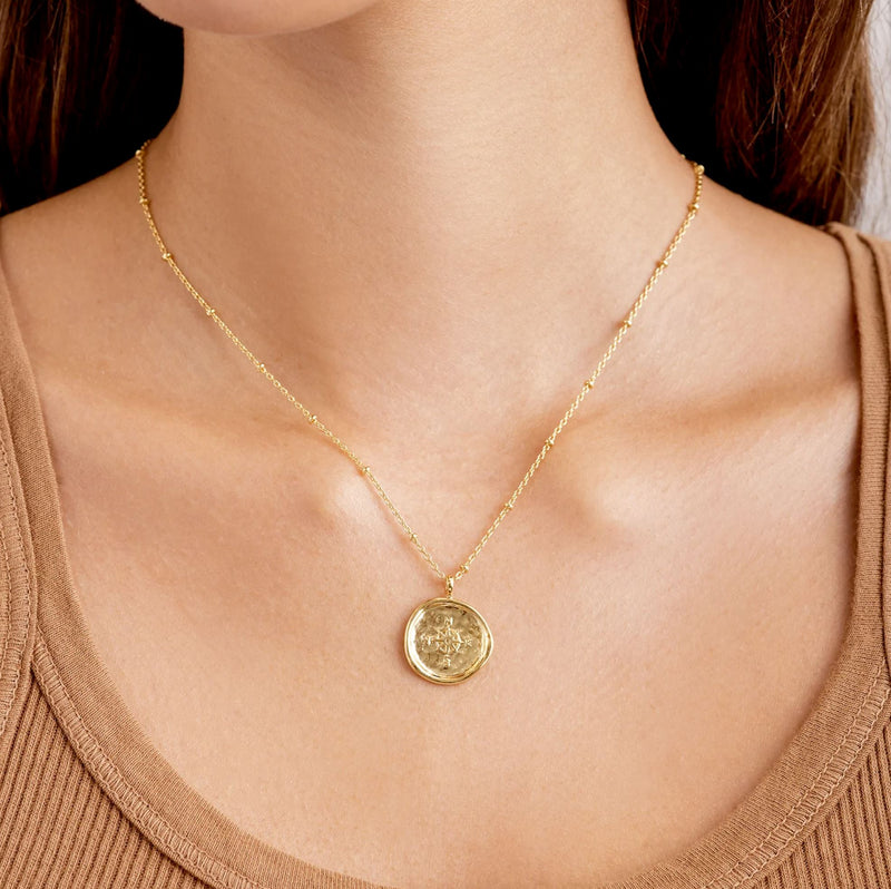 Compass Coin Necklace-Jewelry-Uniquities