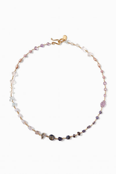 Daphne Beaded Necklace Iolite Mix-Jewelry-Uniquities