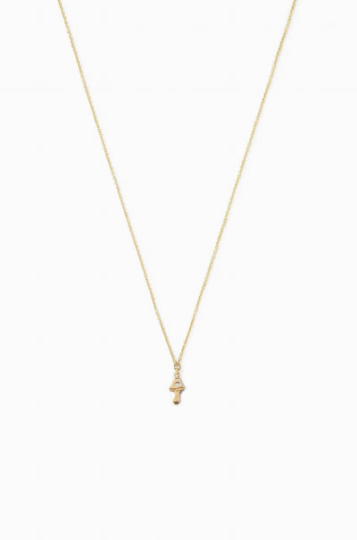 14K Gold Mushroom Necklace-Jewelry-Uniquities