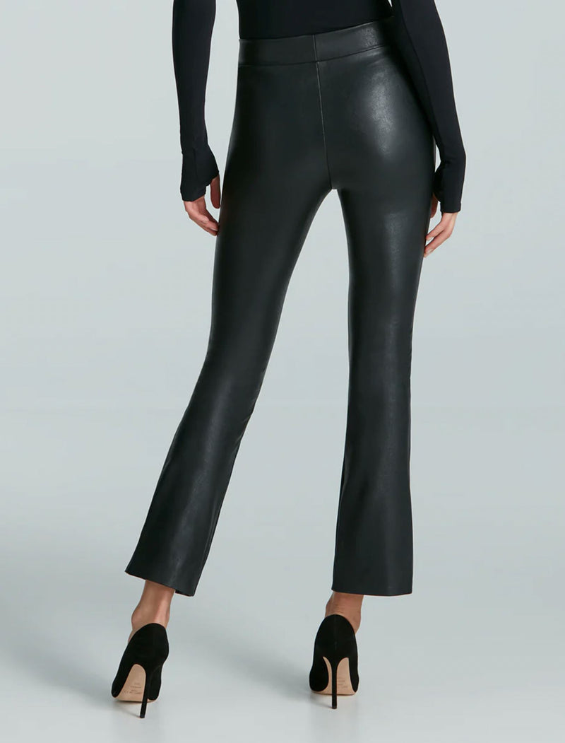 Faux Leather Split Front Pant-Bottoms-Uniquities