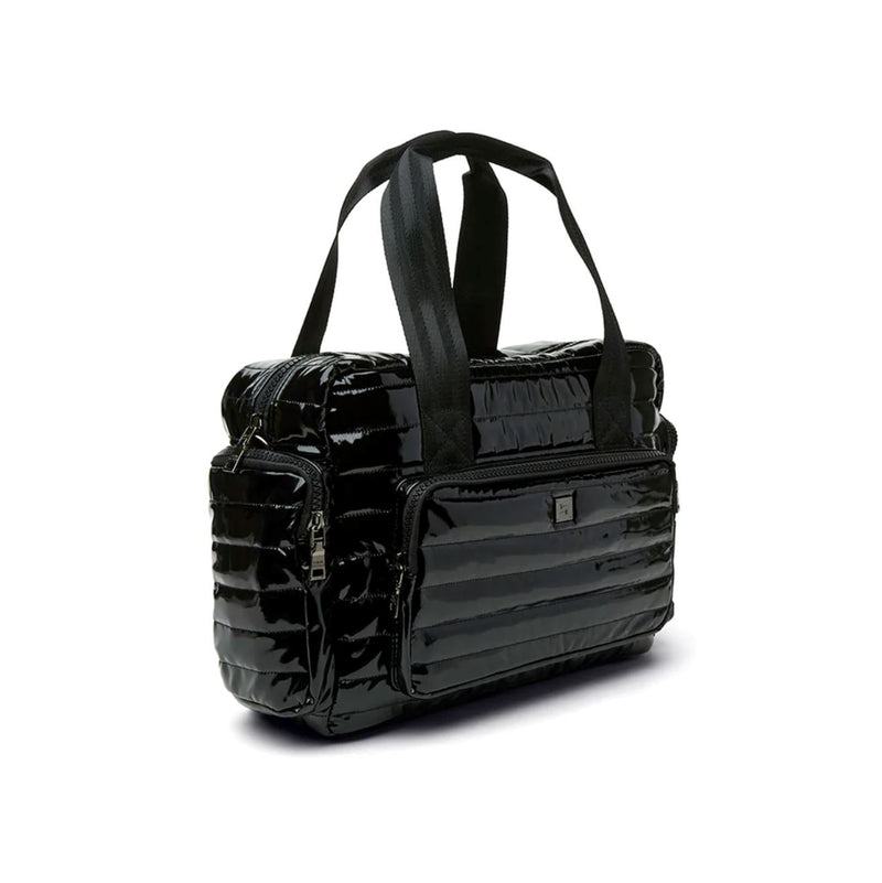 Voyager Travel Bag Black Patent-Accessories-Uniquities