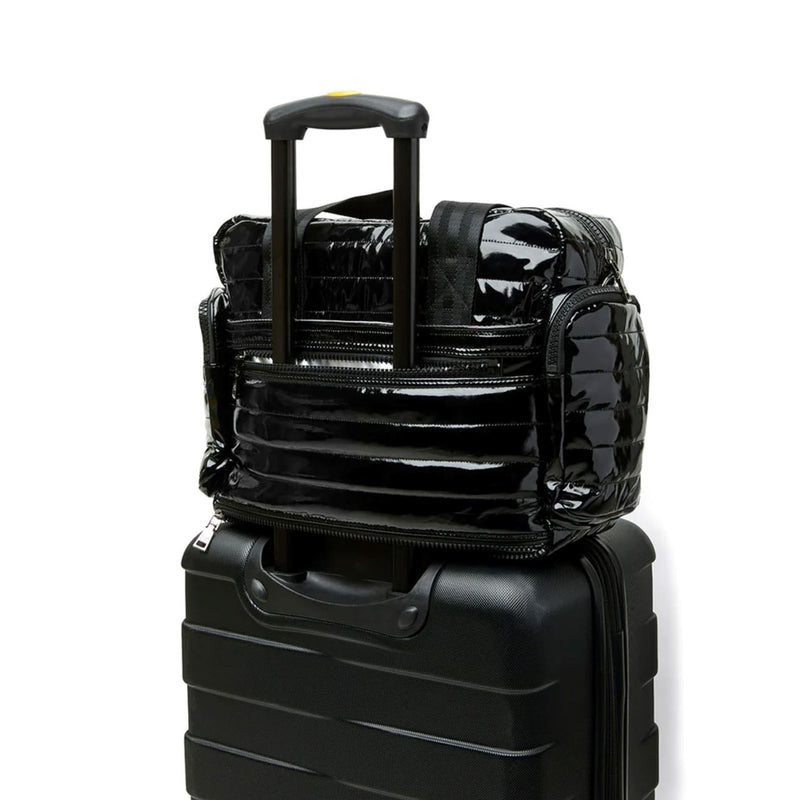 Voyager Travel Bag Black Patent-Accessories-Uniquities