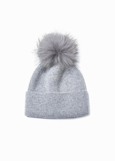 Basic Ribbed Knit Pom Pom Beanie-Accessories-Uniquities