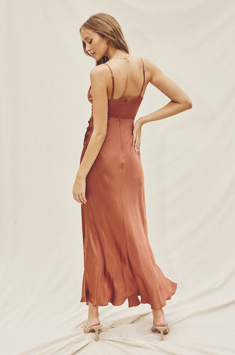 Louella Satin Maxi Dress-Dresses-Uniquities