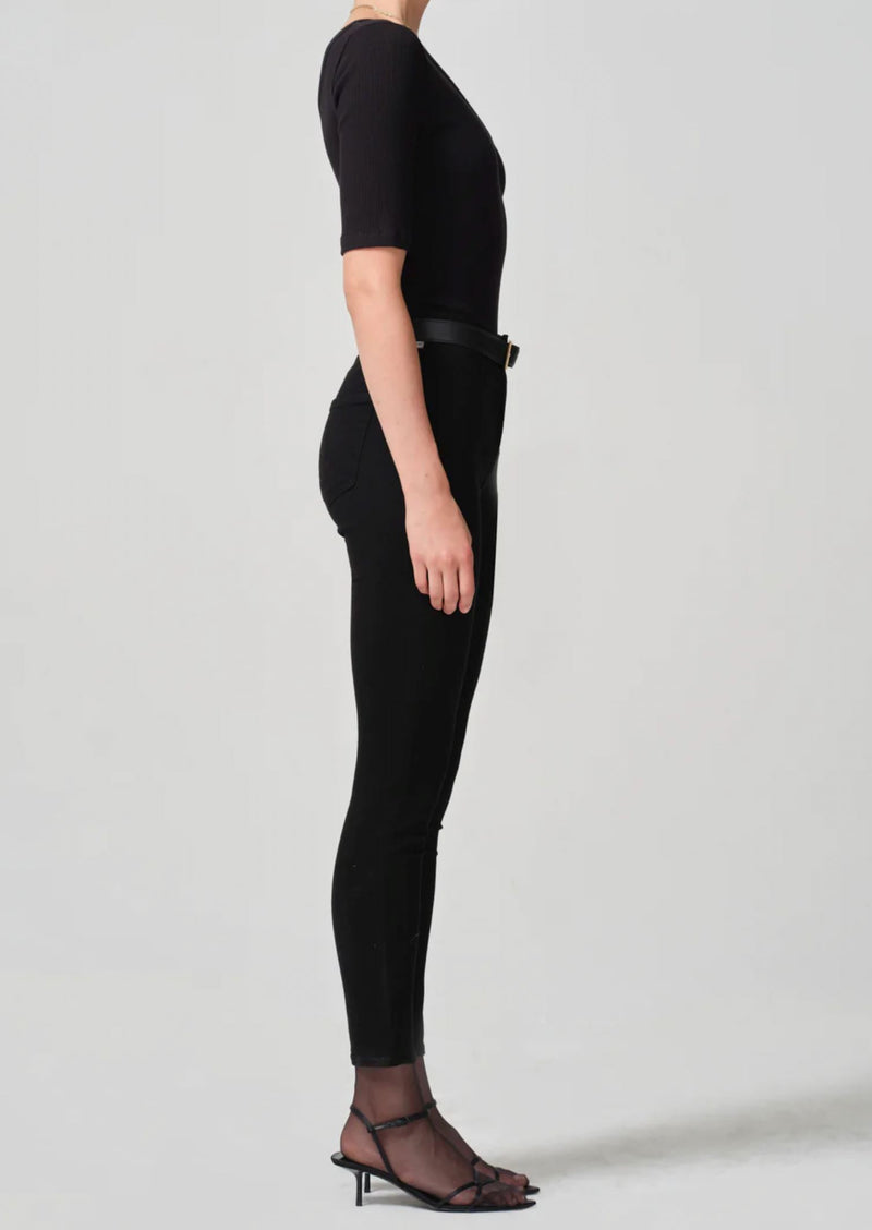 Bodycon Skinny Jeans Plush Black-Denim-Uniquities