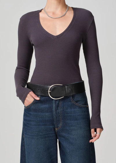 Florence V Neck Top-Tops/Blouses-Uniquities