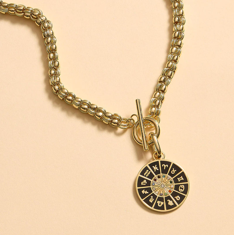 Zodiac Charm Necklace-Jewelry-Uniquities