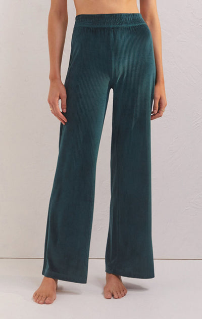 Flare Up Velour Pant-Bottoms-Uniquities