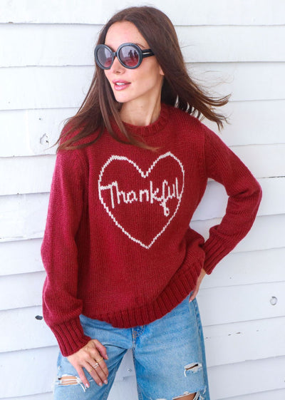 Thankful Heart Crew-Sweaters-Uniquities