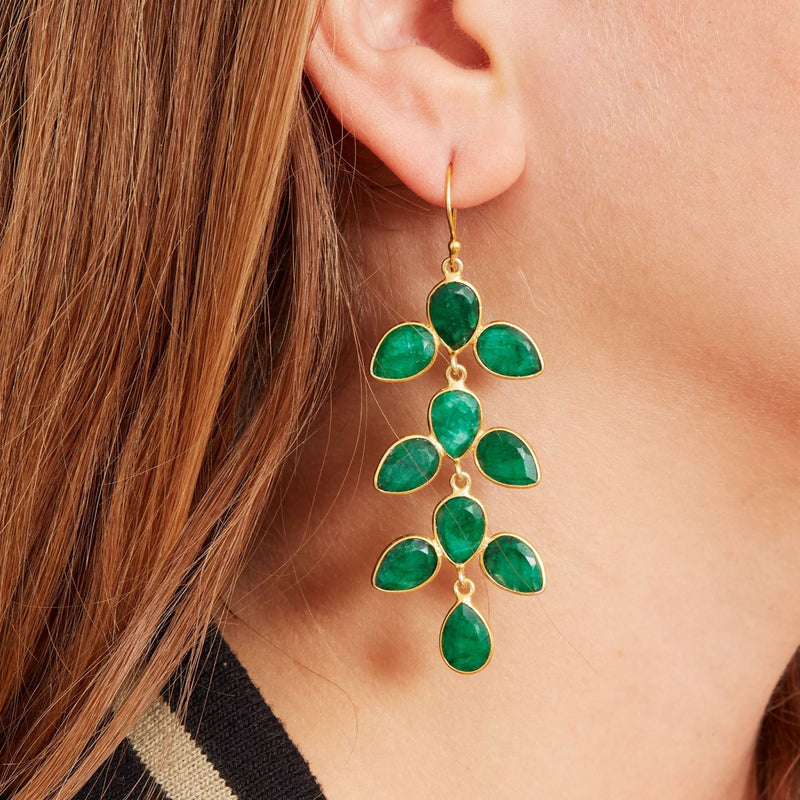 Noa Emerald Quartz Earrings-Jewelry-Uniquities