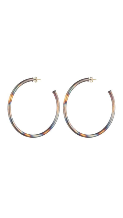 Burnished Small Everybody's Favorite Hoop Silver-Jewelry-Uniquities