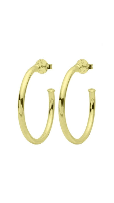 Smaller Everybody's Favorite Hoops Shiny Gold-Jewelry-Uniquities