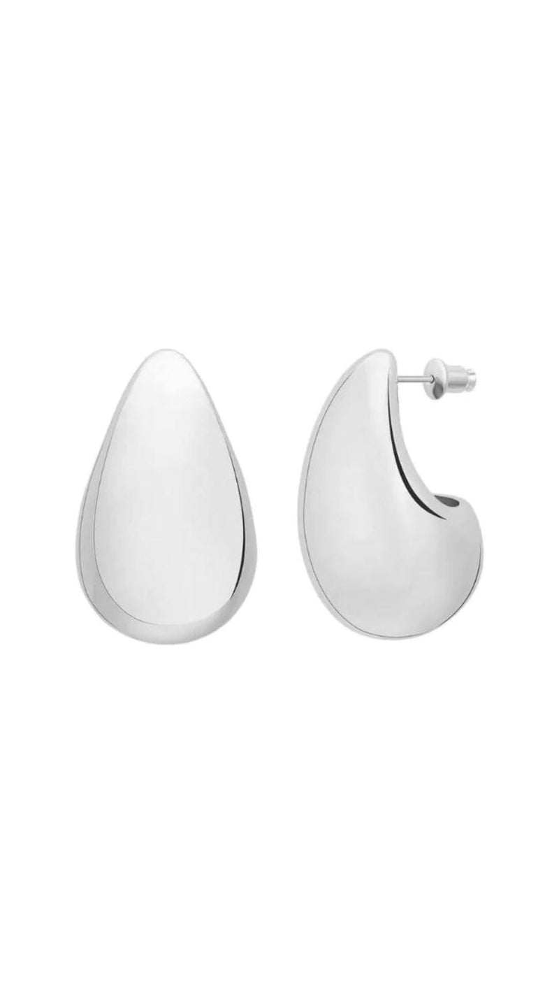 Raindrop Statement Earrings Silver-Jewelry-Uniquities