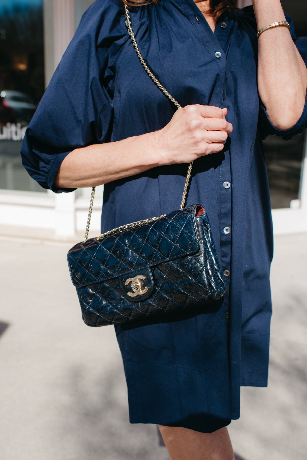 Vintage Chanel Flap Bag Navy – Uniquities